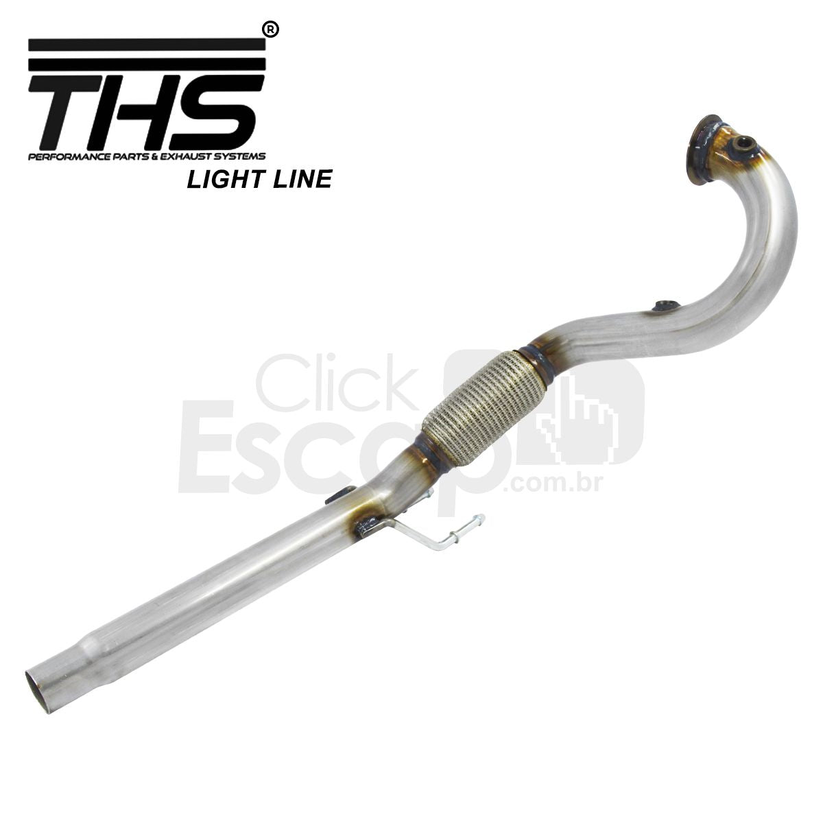 Downpipe THS para VW Polo/Virtus/T-Cross/Nivus 1.0 TSI - vista frontal