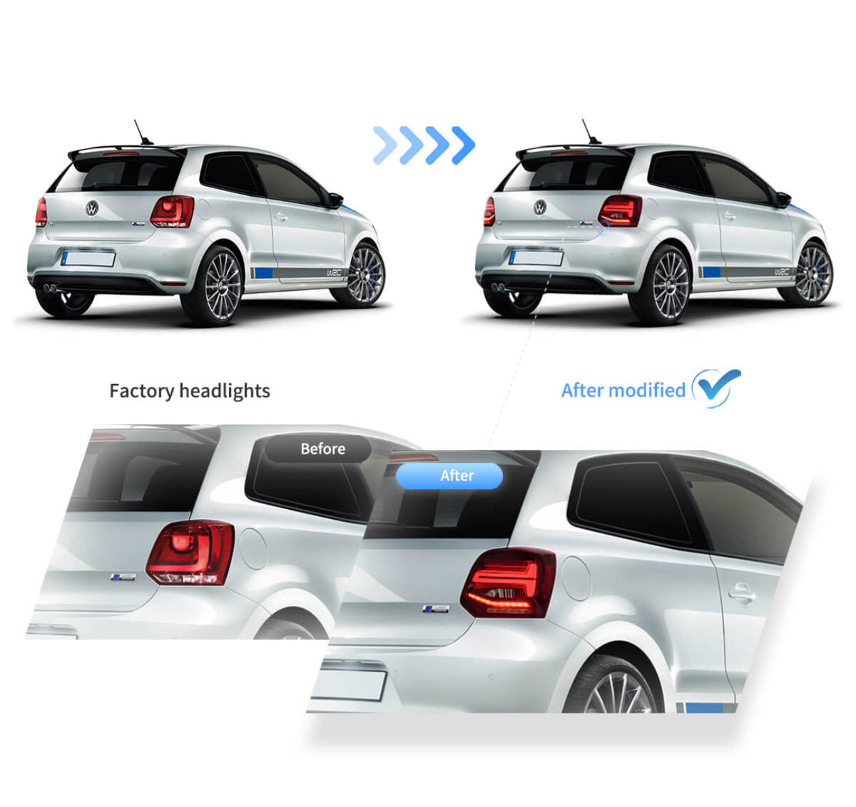Lanterna LED Polo instalada