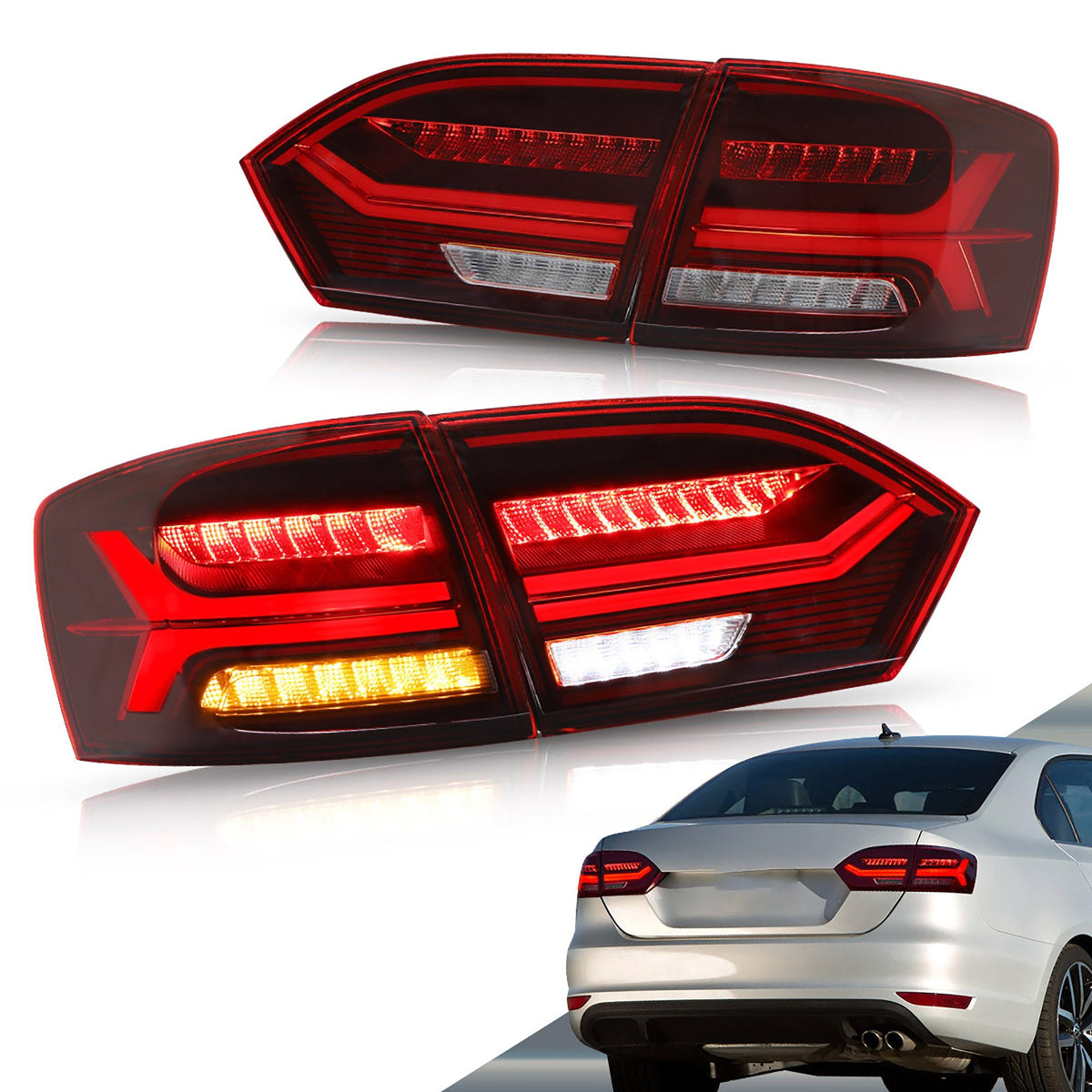 Lanternas LED VW Jetta MK6 fumê
