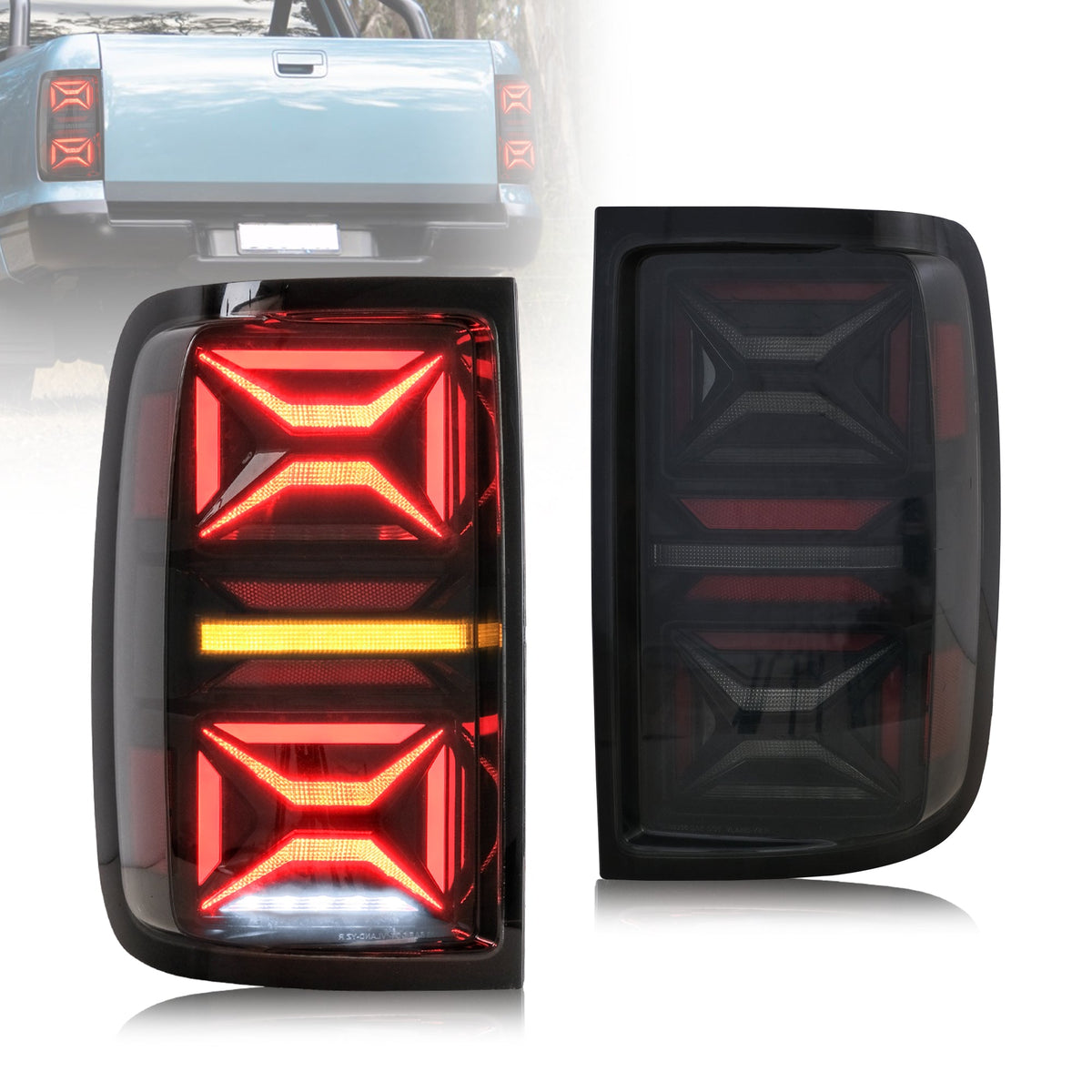 Lanternas LED VW Amarok fumê