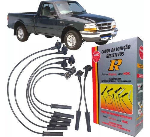 Cabos De Vela Ford Ranger 2.3 2.5 8v Gasolina  Ngk