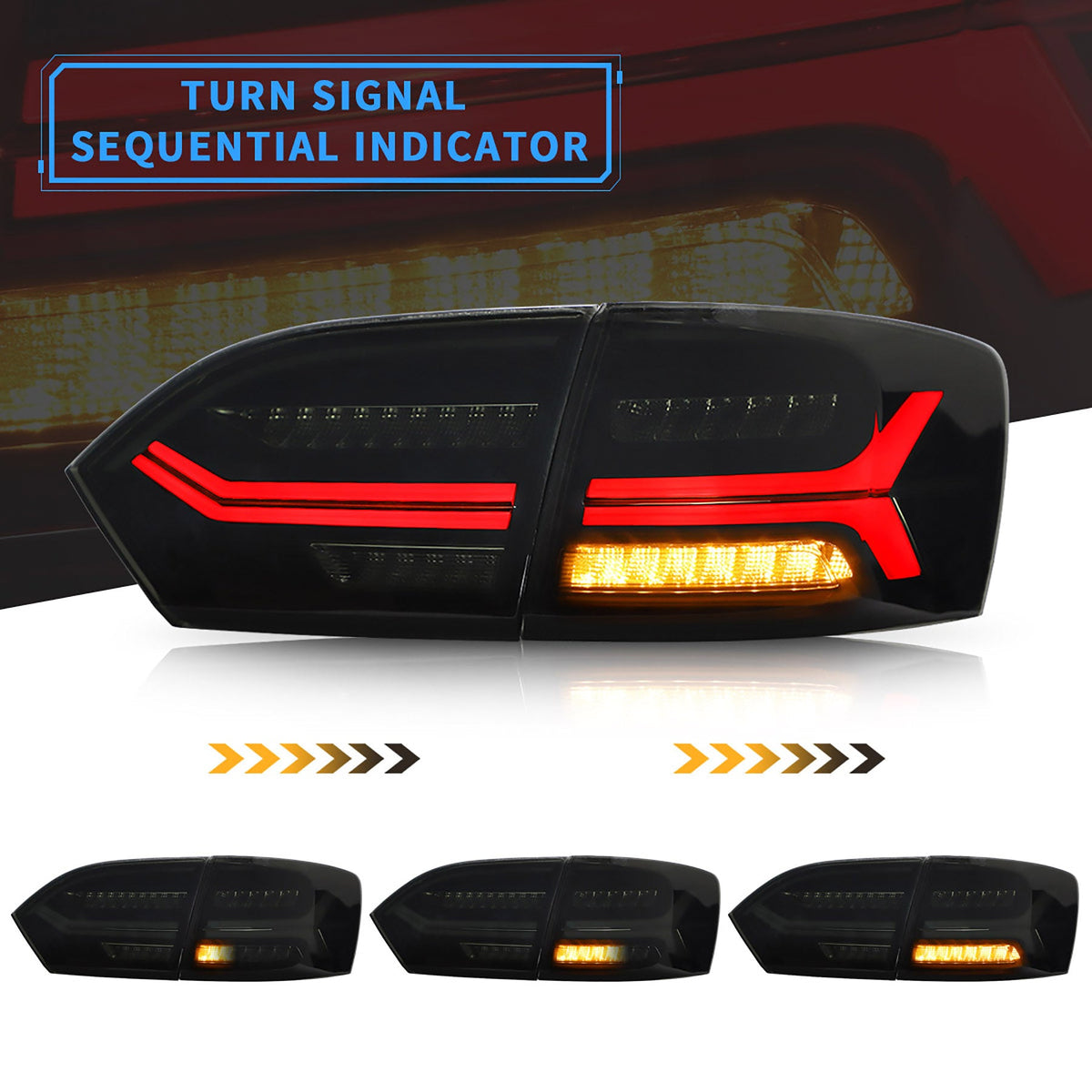 Lanterna LED Jetta MK6 detalhe
