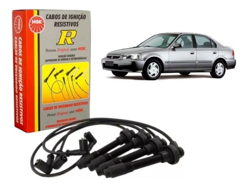 Cabos De Vela Honda Civic 1.6 16v 1996 A 2000  Ngk