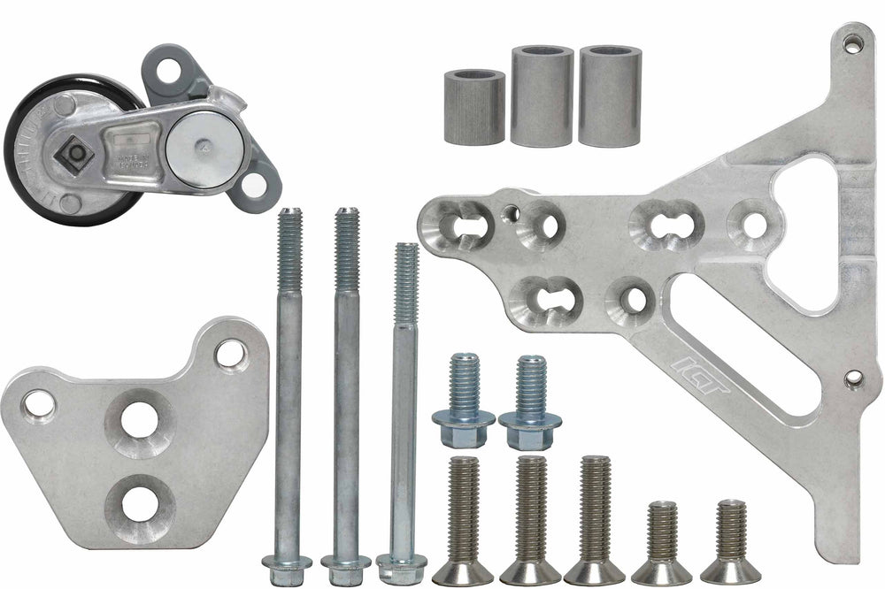 Suporte de compressor A/C billet - vista lateral (imagem de referência)