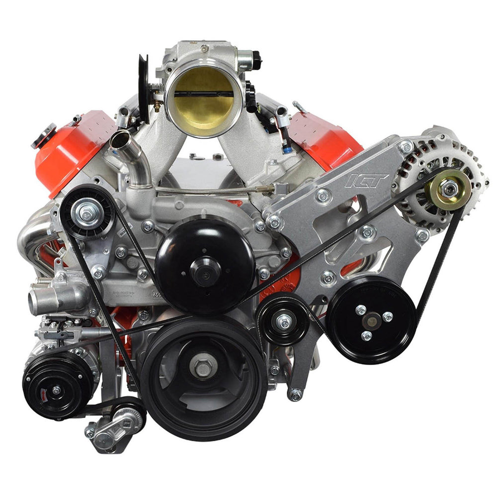 Suporte de compressor A/C billet - vista traseira (imagem de referência)