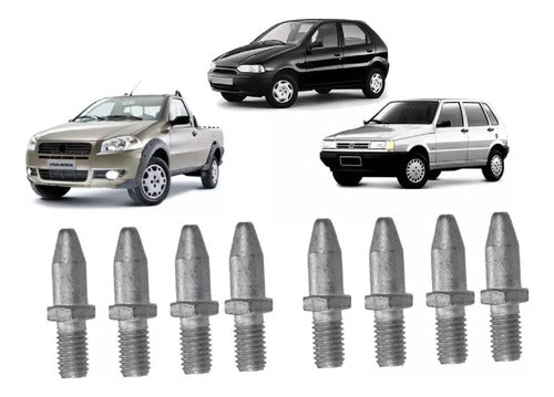 8x Pino Guia Roda Disco Tambor Fiat Uno Palio Siena Strada
