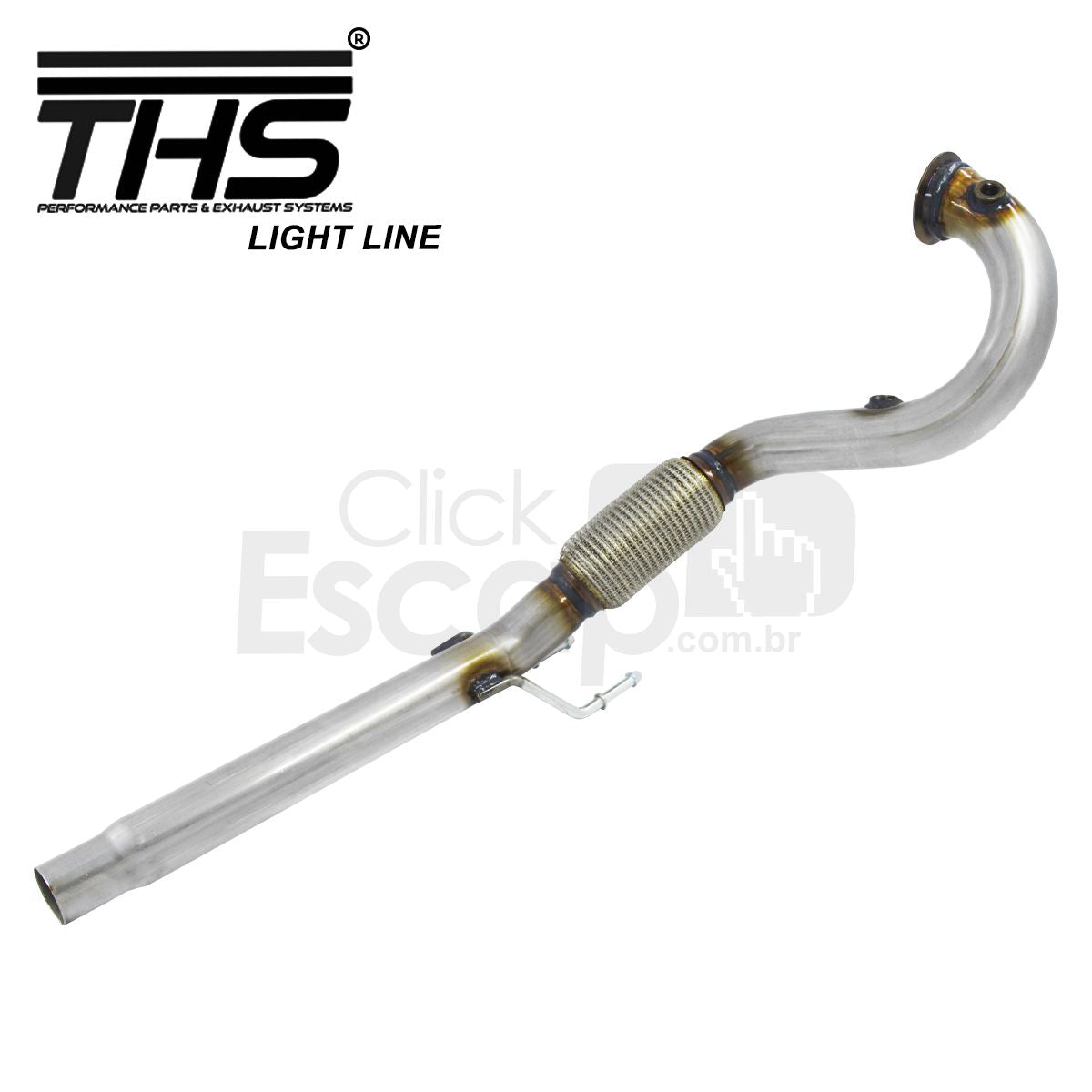 Downpipe THS para VW Polo/Virtus/T-Cross/Nivus 1.0 TSI - trecho flexível