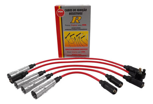 Cabos De Vela Ford Pampa 1.8i - Bobina Com Trava Externa Ngk