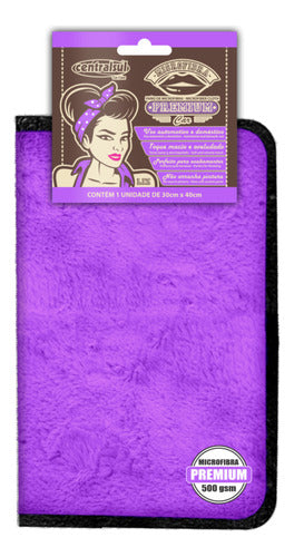 Pano De Microfibra Premium  Linha Especial Liz 30x40cm Roxo