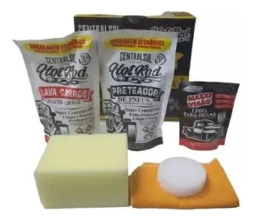 Kit Balde Limpeza Automotiva Centralsul Hot Rod 6 Em 1