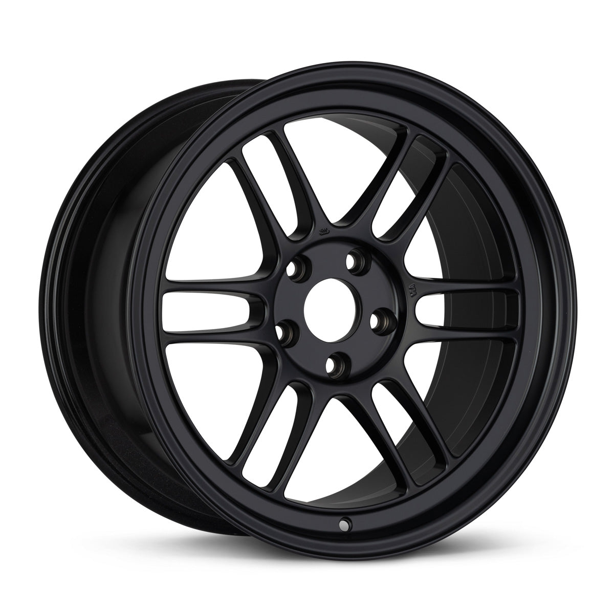 Roda Enkei RPF1 aro 18 acabamento preto, vista frontal