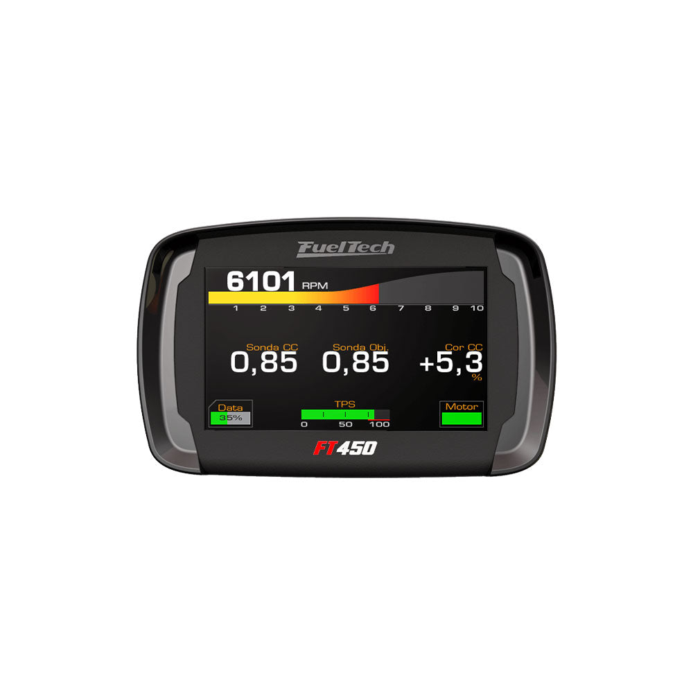 FuelTech FT450 tela sensor de fluxo flex fuel