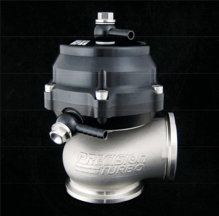 Wastegate Precision PW46 46mm - vista frontal (imagem de revenda autorizada Full-Race)