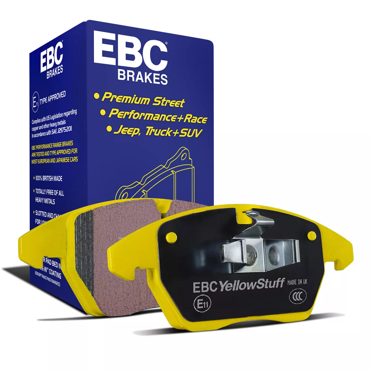 Pastilhas de freio EBC Yellowstuff DP41330R - embalagem oficial