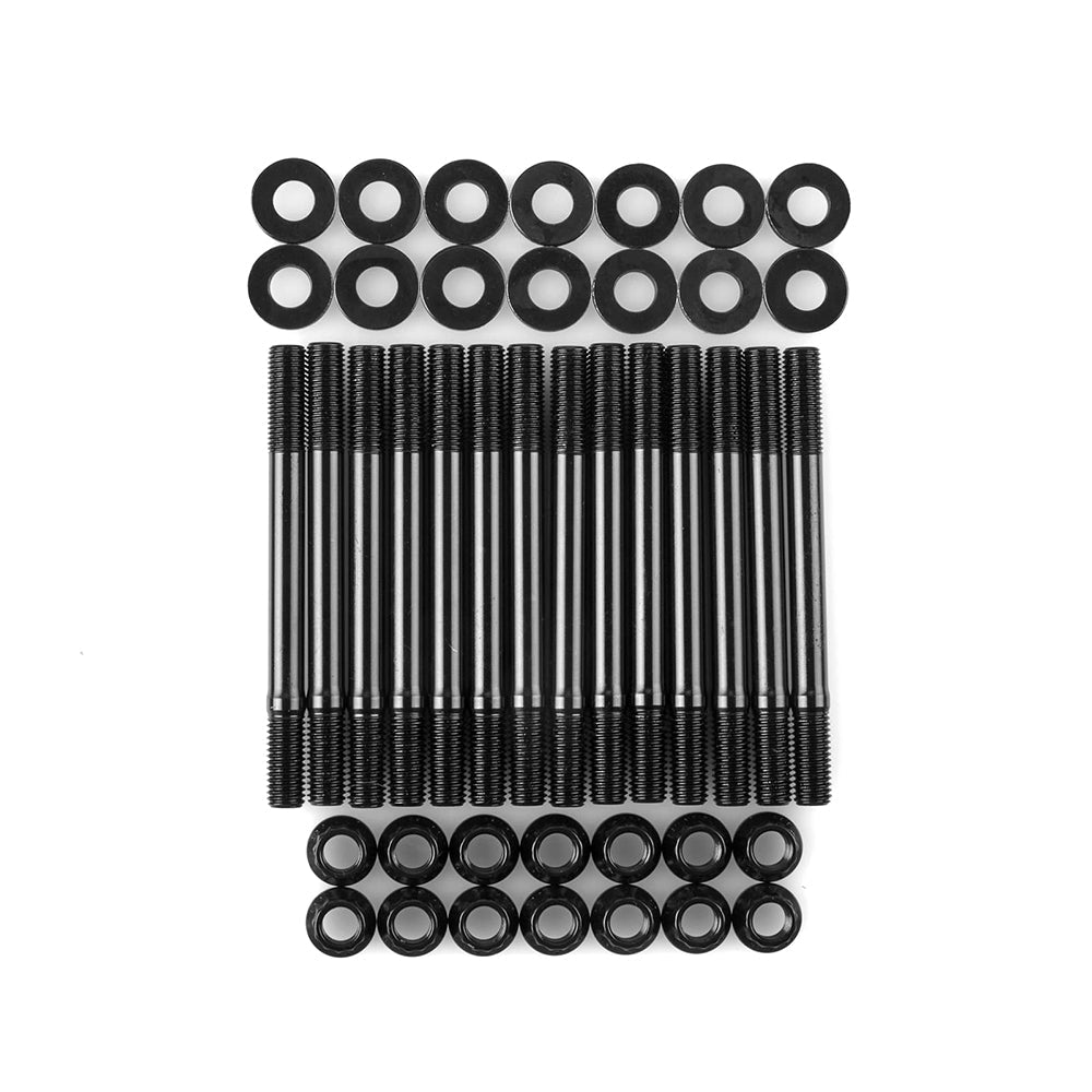Kit de prisioneiros de cabeçote ARP 204-4302 - prisioneiros, porcas sextavadas e arruelas em black oxide