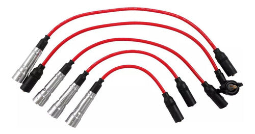 Cabos De Vela Ford Pampa 1.8i - Bobina Com Trava Externa Ngk