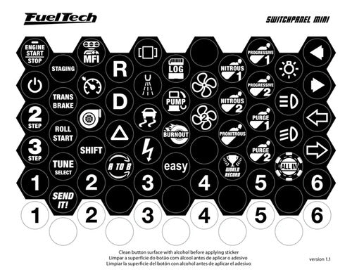 Painel Compacto 8 Botões Switchpanel-8 Mini  Fueltech