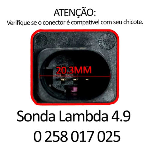 Sonda Bosch 0258017025 Lsu 4.9 P/ Audi Q3 Q5 Tt A3 A4 A5 A6