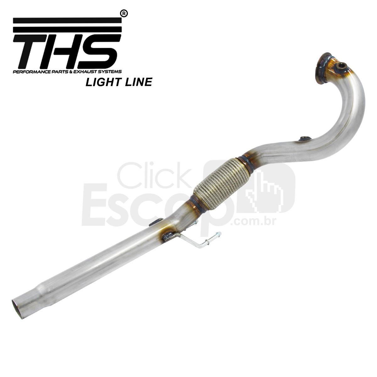 Downpipe THS THSL-0033 - flange e tubulação em aço inox