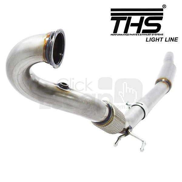 Downpipe THS Tiguan R-Line e Audi Q3 2.0 - detalhe da flange