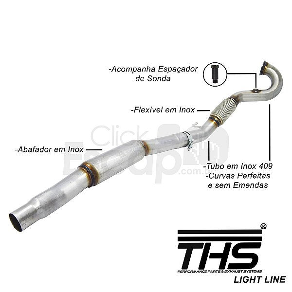 Downpipe THS Tiguan R-Line e Audi Q3 2.0 - medidas