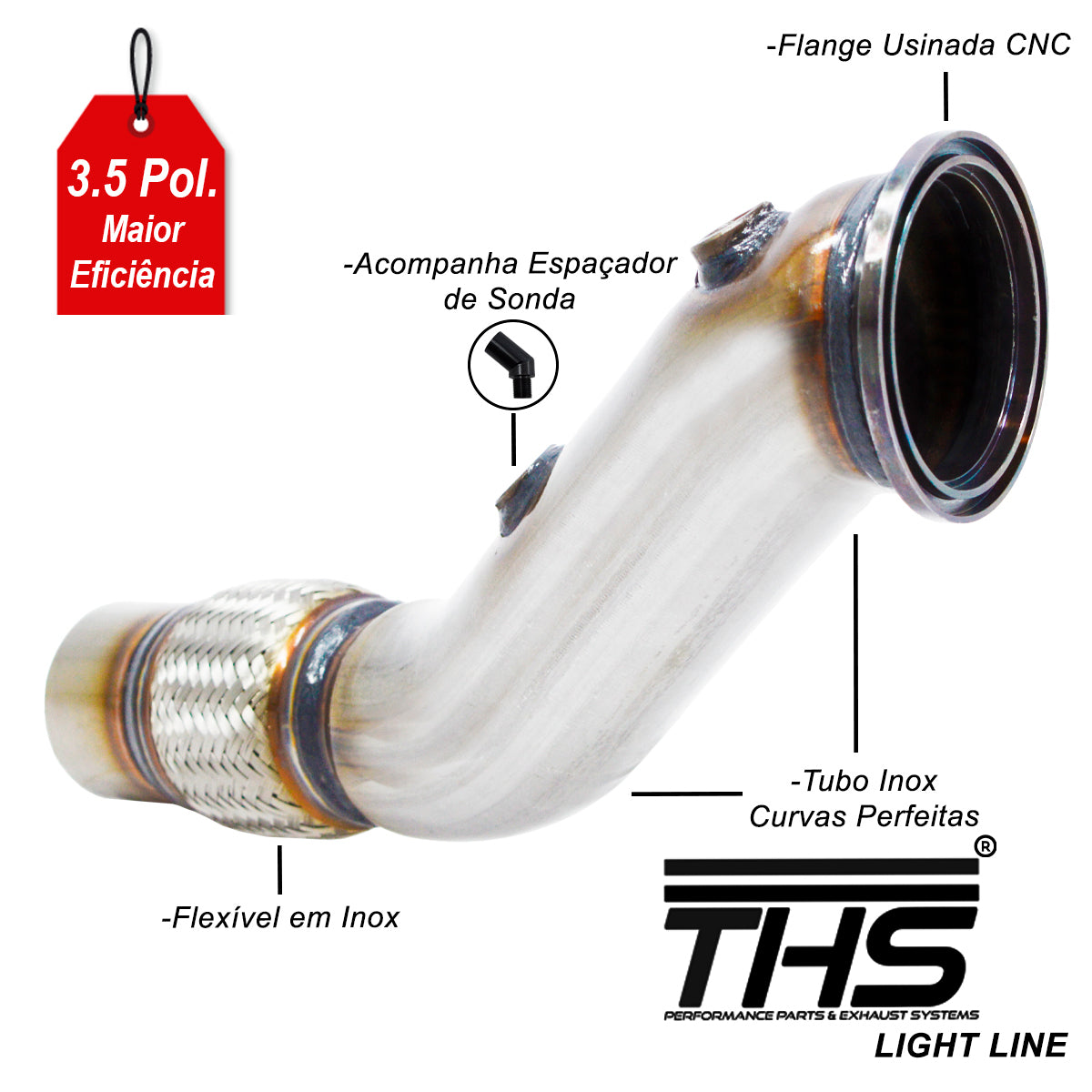 Downpipe THS THSL-0118 para BMW B48 120 125 220 230 320 330 430 Z4