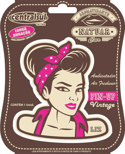 Aromatizante Miniatura Liz Pin Up Vintage Cor Cinza-escuro