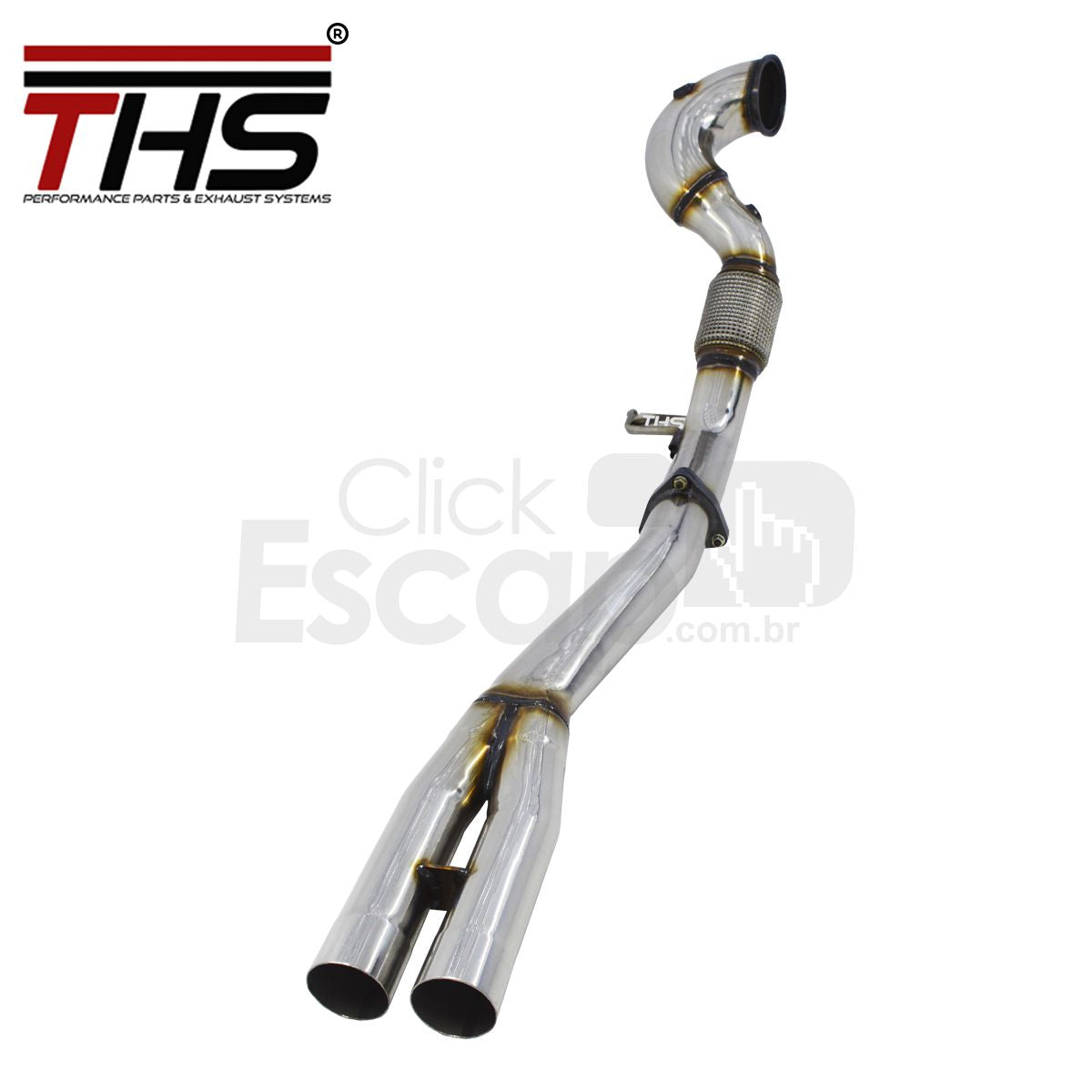 Downpipe THS THS-0140 para Audi RS3/TT RS 2.5 TFSI DAZA - detalhe da tubulação