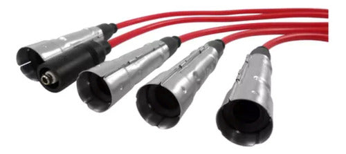 Cabos De Vela Ford Pampa 1.8i - Bobina Com Trava Externa Ngk