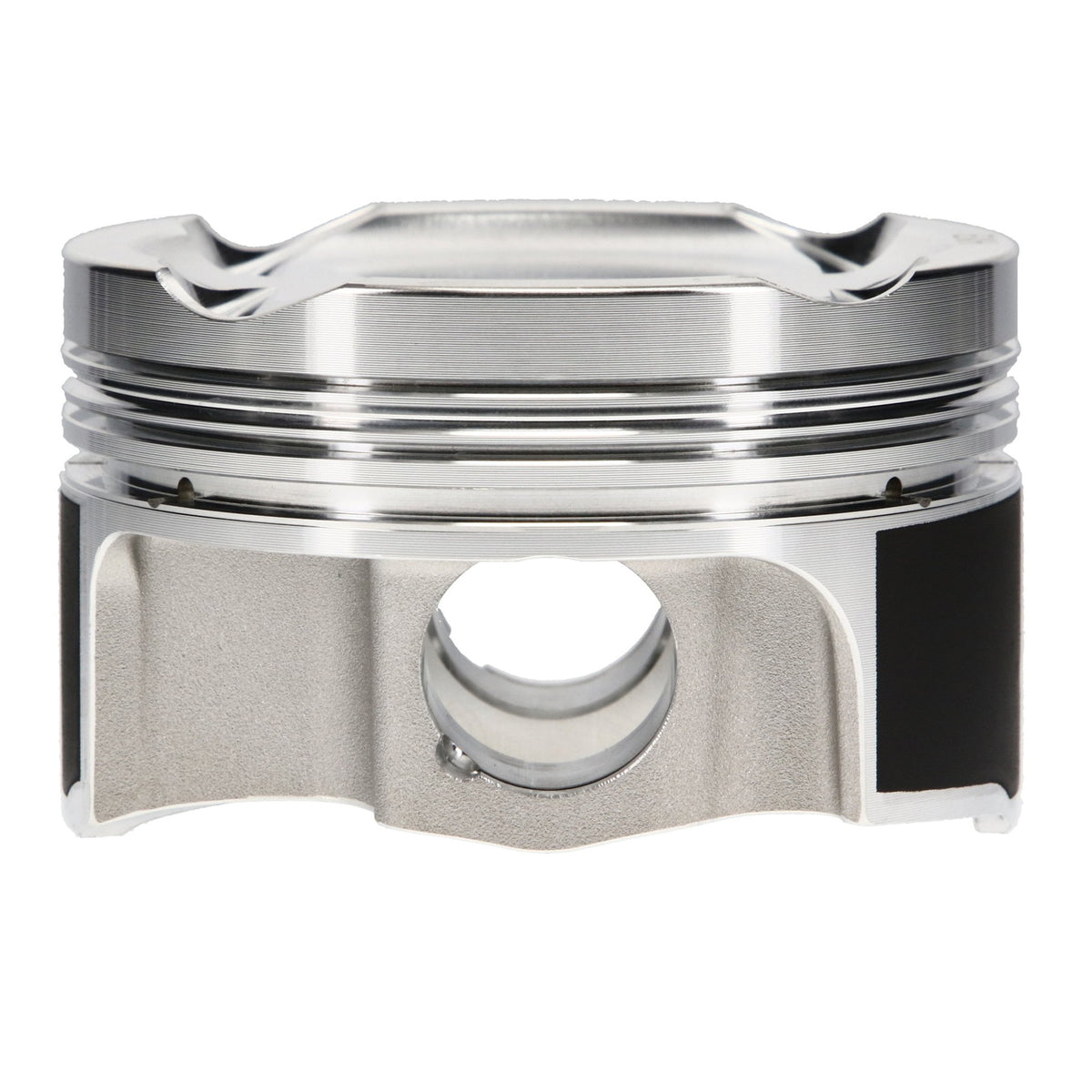 Pistão forjado JE Pistons Opel C20XE 86,25mm - vista lateral com furo do pino